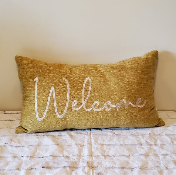 STUDIOCHIC Home Welcome Pillow EUC - Picture 2 of 5